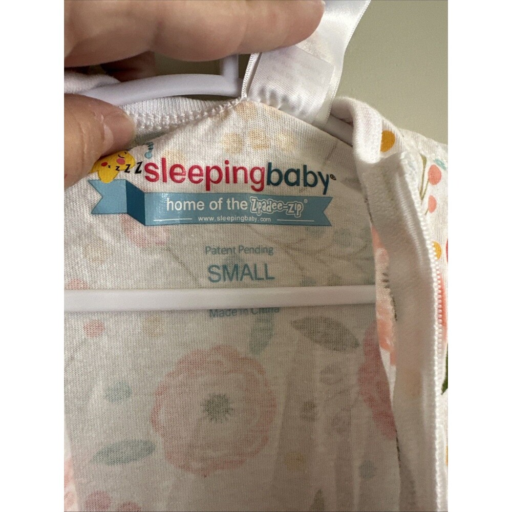 Zipadee Zip Sleep Sack Baby Small Pink Flowers Sleeping 4-8 Months Pajamas - Picture 5 of 8